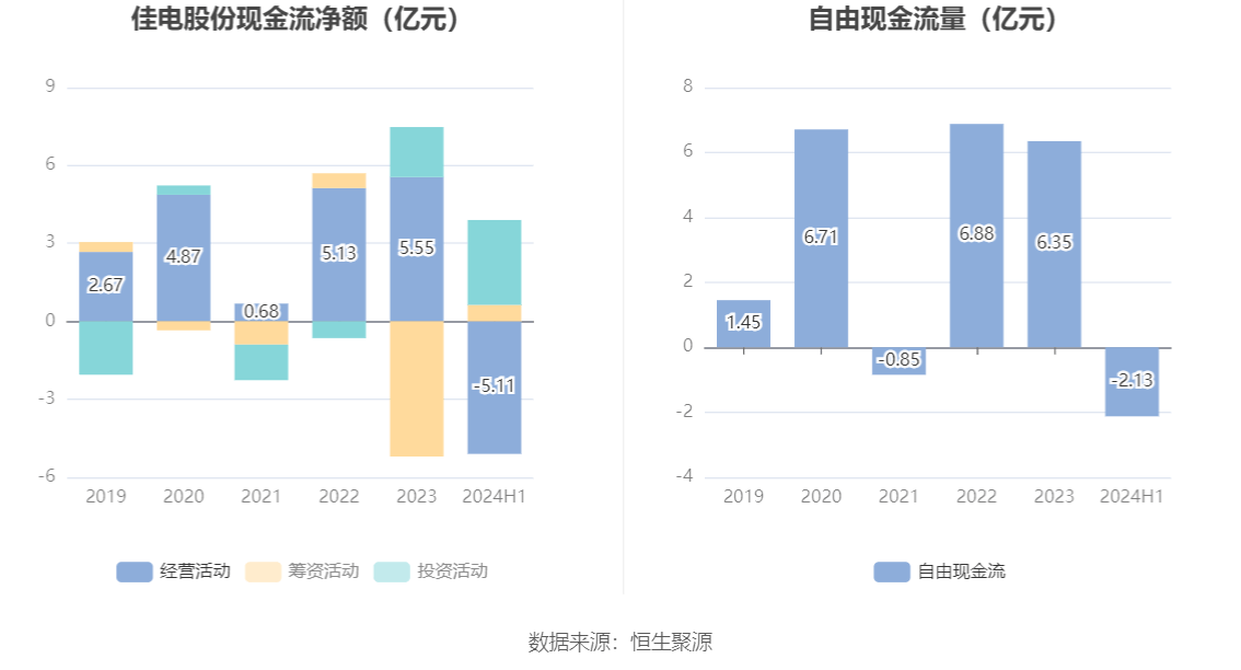 佳电股份：2024年上半年净利润175亿元同比下降1957%(图6)