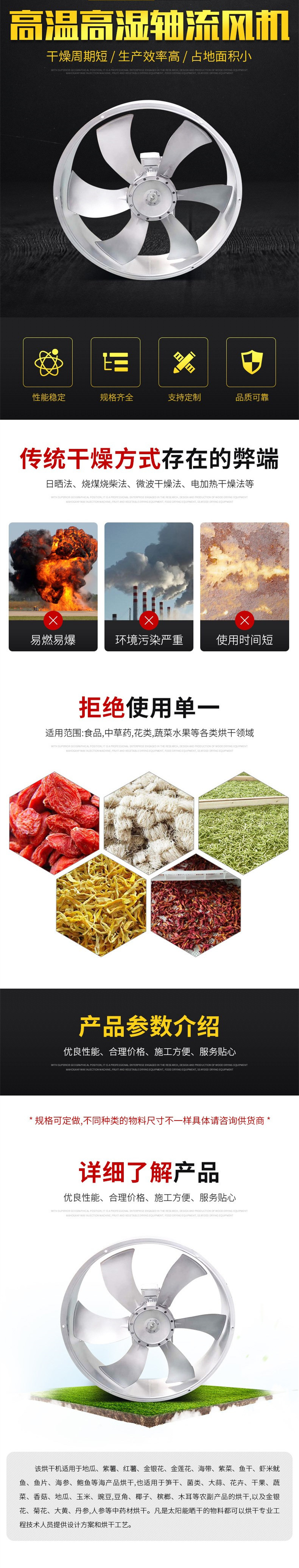 耐高温风机烘干风扇高温高湿热循环风机轴流厂家直供价格、电话、图片(图1)